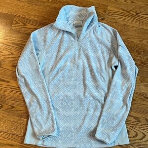 Columbia Blue Patterned Fleece Pullover
